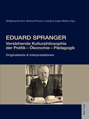 cover image of Eduard Spranger